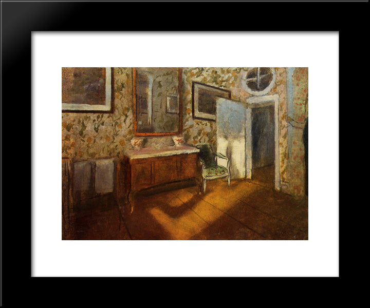 Interior At Menil-Hubert 20x24 Black Modern Wood Framed Art Print Poster by Degas, Edgar