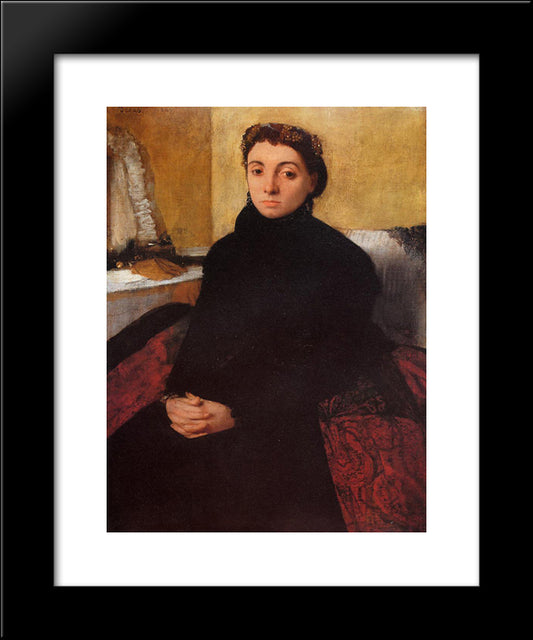 Josephine Gaujean 20x24 Black Modern Wood Framed Art Print Poster by Degas, Edgar