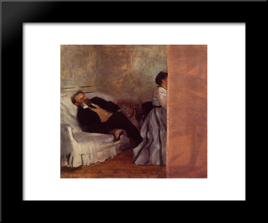 M. And Mme Edouard Manet 20x24 Black Modern Wood Framed Art Print Poster by Degas, Edgar