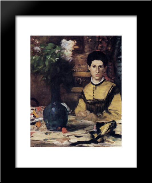 Madame De Rutte 20x24 Black Modern Wood Framed Art Print Poster by Degas, Edgar