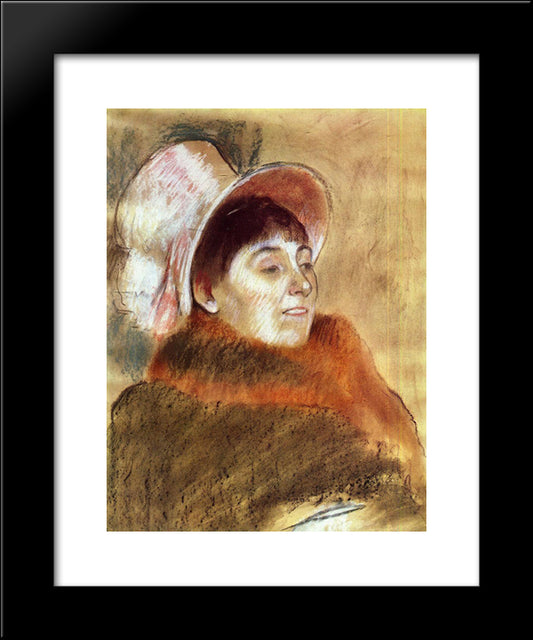 Madame Deitz-Monin 20x24 Black Modern Wood Framed Art Print Poster by Degas, Edgar