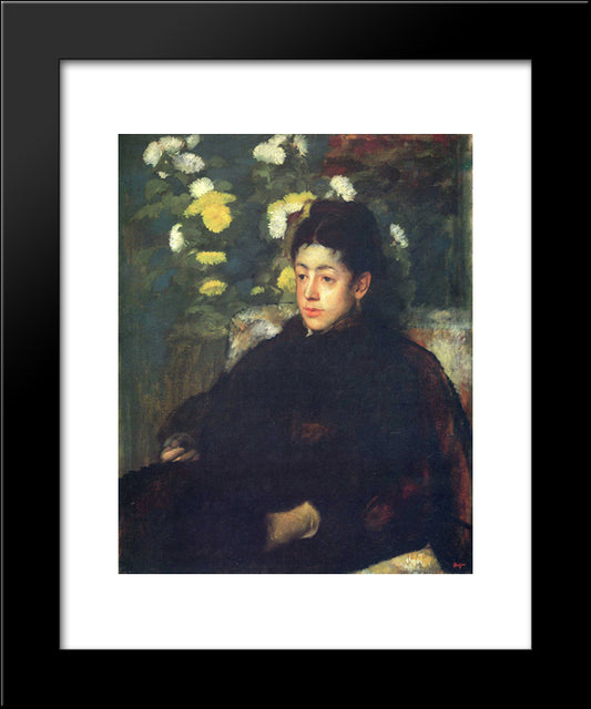 Mademoiselle Malo 20x24 Black Modern Wood Framed Art Print Poster by Degas, Edgar