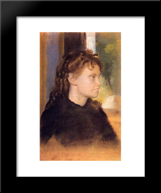 Mme. Theodore Gobillard 20x24 Black Modern Wood Framed Art Print Poster by Degas, Edgar