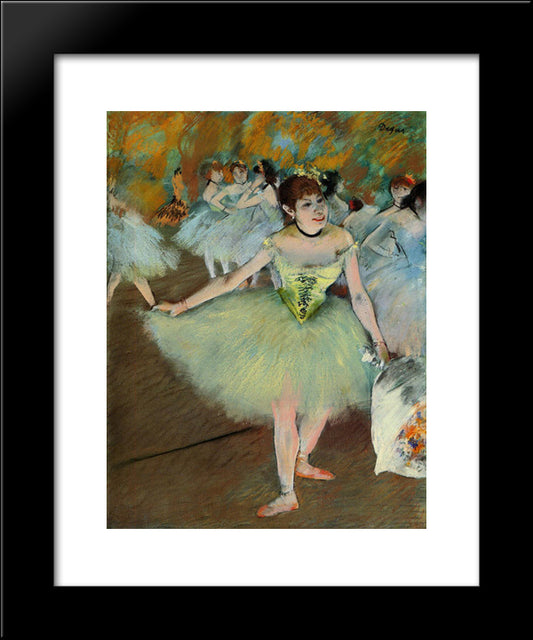 On Stage 20x24 Black Modern Wood Framed Art Print Poster by Degas, Edgar