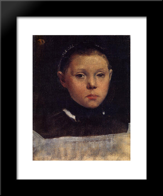 Portrait Of Giulia Bellelli 20x24 Black Modern Wood Framed Art Print Poster by Degas, Edgar