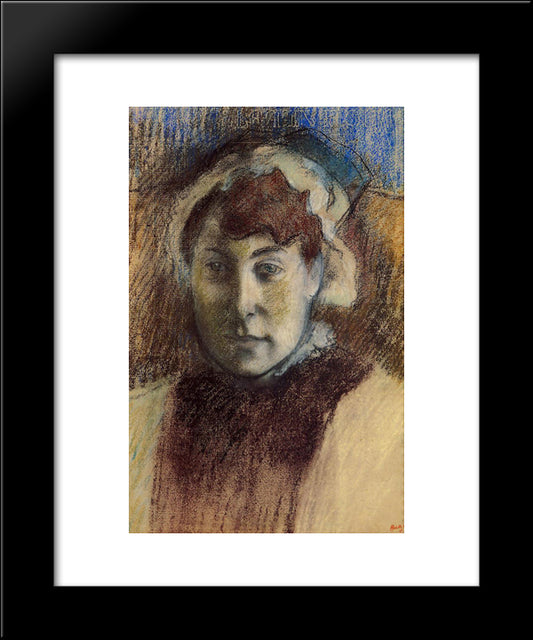 Portrait Of Madame Ernest May 20x24 Black Modern Wood Framed Art Print Poster by Degas, Edgar