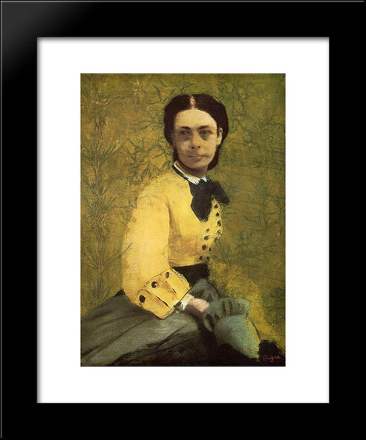 Portrait Of Princess Pauline De Metternich 20x24 Black Modern Wood Framed Art Print Poster by Degas, Edgar