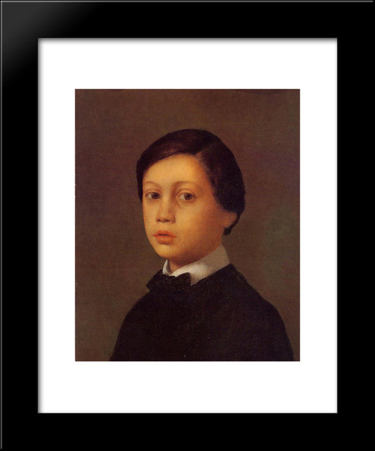 Portrait Of Rene De Gas 20x24 Black Modern Wood Framed Art Print Poster by Degas, Edgar