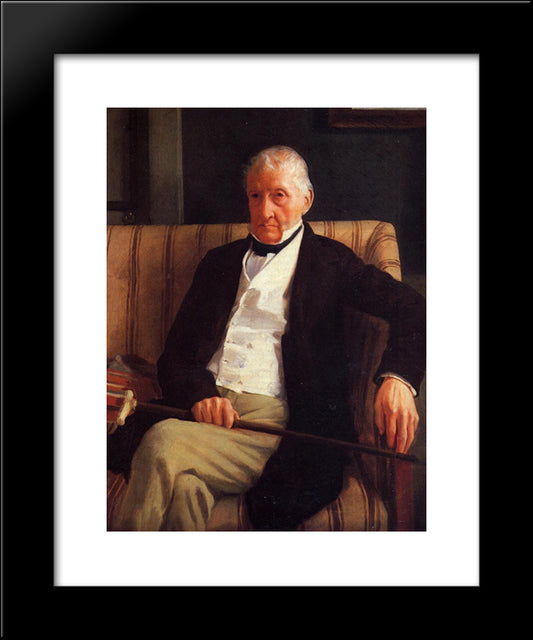 Portrait Of Rene-Hillaire De Gas 20x24 Black Modern Wood Framed Art Print Poster by Degas, Edgar