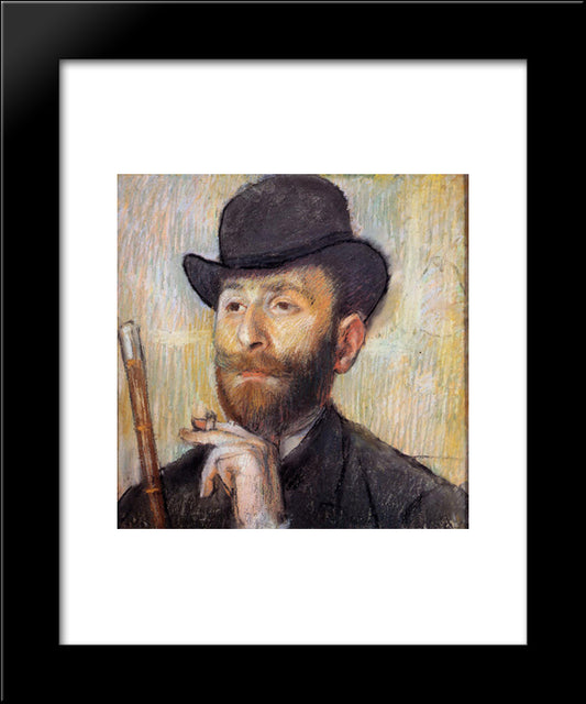 Portrait Of Zacherie Zacharian 20x24 Black Modern Wood Framed Art Print Poster by Degas, Edgar