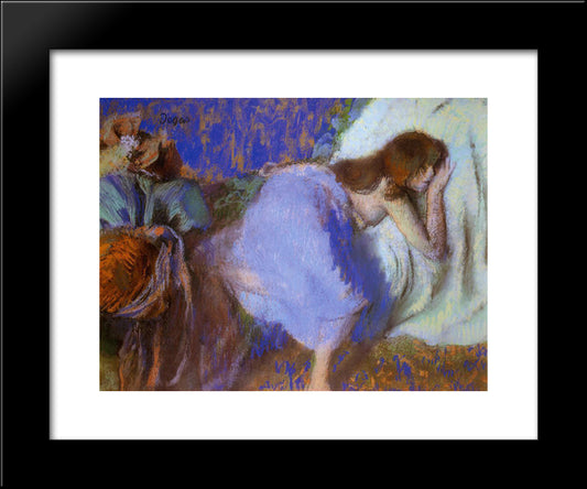 Rest 20x24 Black Modern Wood Framed Art Print Poster by Degas, Edgar
