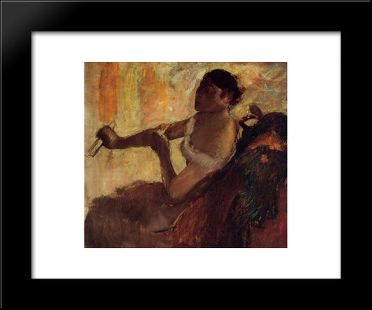 Rose Caron 20x24 Black Modern Wood Framed Art Print Poster by Degas, Edgar