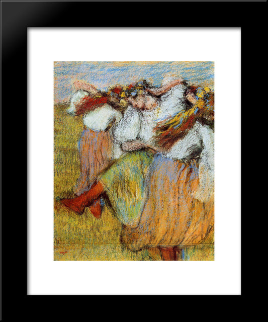 Russian Dancers 20x24 Black Modern Wood Framed Art Print Poster by Degas, Edgar