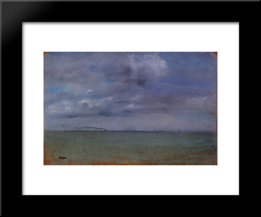Seascape 20x24 Black Modern Wood Framed Art Print Poster by Degas, Edgar