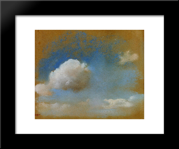 Sky Study 20x24 Black Modern Wood Framed Art Print Poster by Degas, Edgar