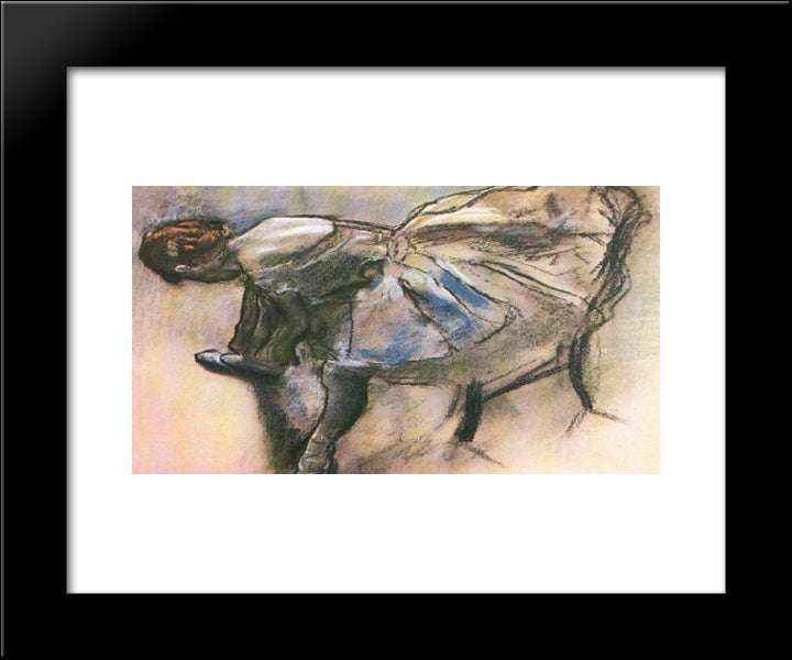 Slippers Of Ballerina 20x24 Black Modern Wood Framed Art Print Poster by Degas, Edgar
