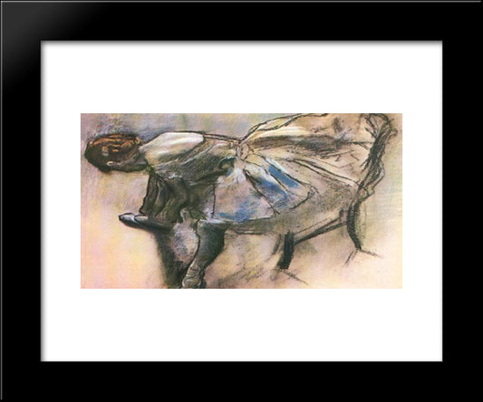 Slippers Of Ballerina 20x24 Black Modern Wood Framed Art Print Poster by Degas, Edgar