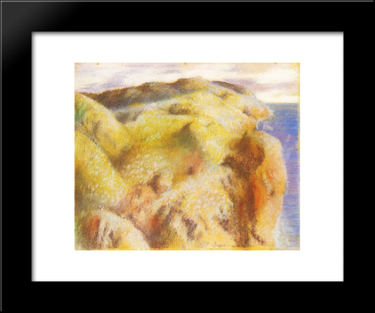 Steep Coast 20x24 Black Modern Wood Framed Art Print Poster by Degas, Edgar