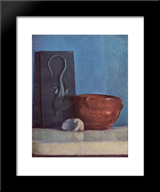 Still Life With Lizard 20x24 Black Modern Wood Framed Art Print Poster by Degas, Edgar