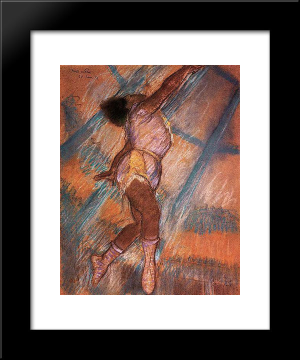 Study For 'La La At The Cirque Fernando' 20x24 Black Modern Wood Framed Art Print Poster by Degas, Edgar