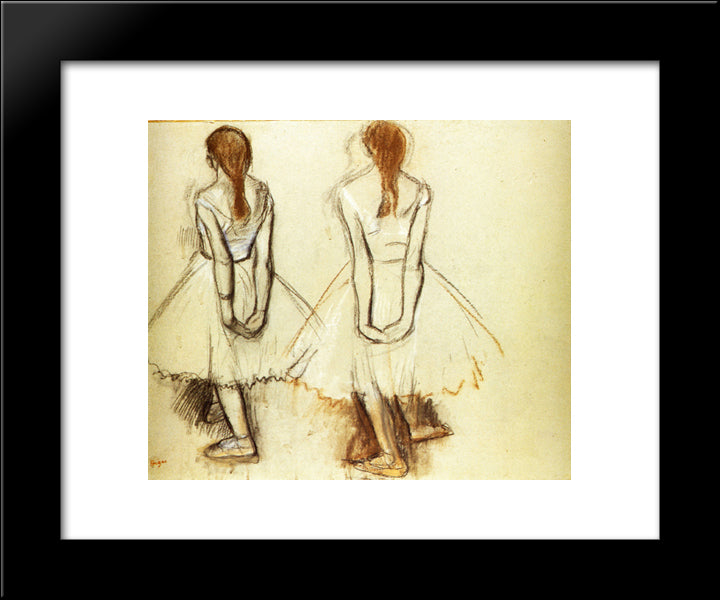 Study For The Fourteen Year Old Little Dancer 20x24 Black Modern Wood Framed Art Print Poster by Degas, Edgar