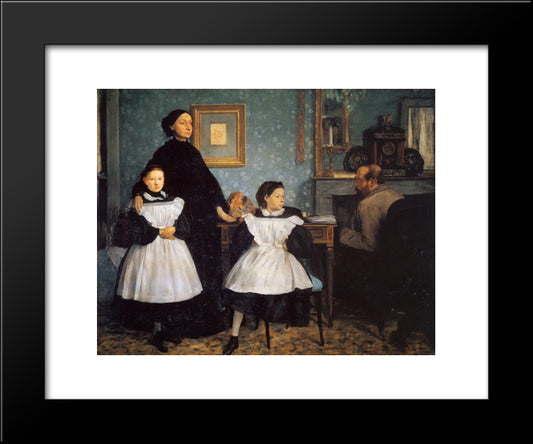 The Belleli Family 20x24 Black Modern Wood Framed Art Print Poster by Degas, Edgar