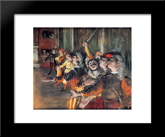 The Chorus 20x24 Black Modern Wood Framed Art Print Poster by Degas, Edgar