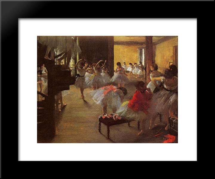 The Dance Class 20x24 Black Modern Wood Framed Art Print Poster by Degas, Edgar