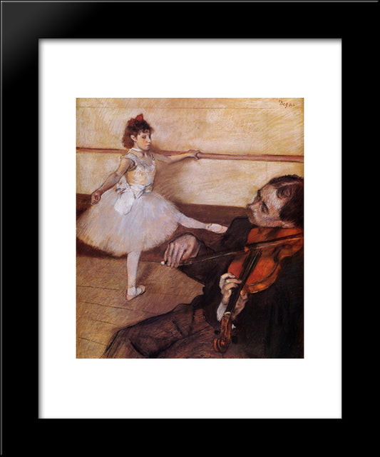 The Dance Lesson 20x24 Black Modern Wood Framed Art Print Poster by Degas, Edgar