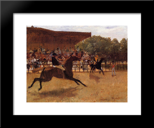 The False Start 20x24 Black Modern Wood Framed Art Print Poster by Degas, Edgar