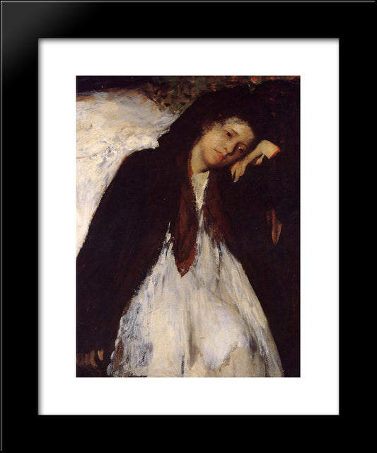 The Invalid 20x24 Black Modern Wood Framed Art Print Poster by Degas, Edgar