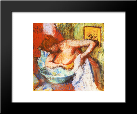 The Toilette 20x24 Black Modern Wood Framed Art Print Poster by Degas, Edgar