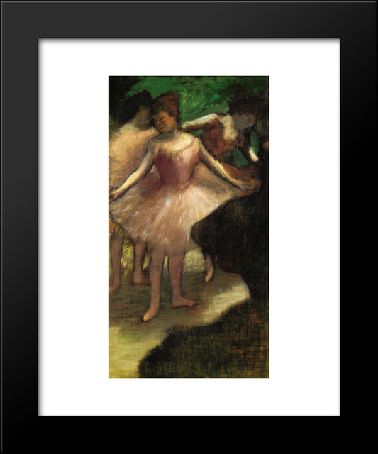 Three Dancers In Pink 20x24 Black Modern Wood Framed Art Print Poster by Degas, Edgar