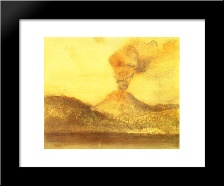 Vesuvius 20x24 Black Modern Wood Framed Art Print Poster by Degas, Edgar