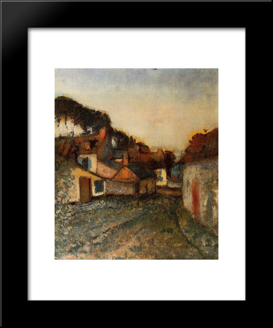 Village Street 20x24 Black Modern Wood Framed Art Print Poster by Degas, Edgar