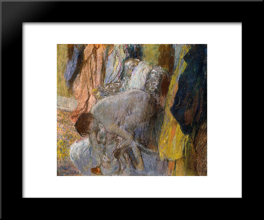 Woman Washing Her Feet 20x24 Black Modern Wood Framed Art Print Poster by Degas, Edgar