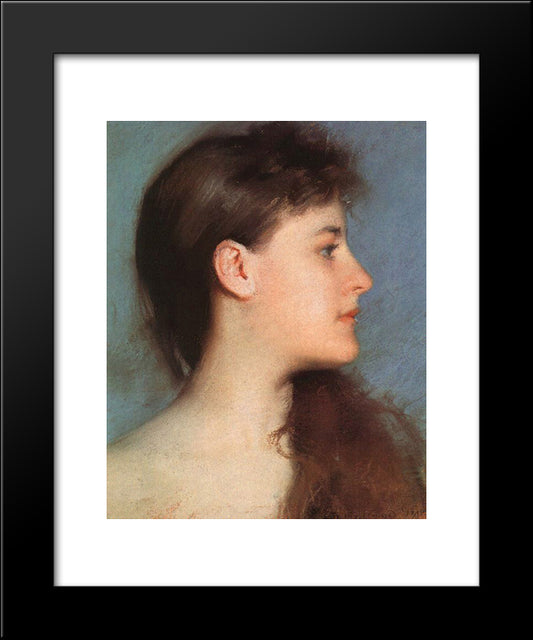 Profile 20x24 Black Modern Wood Framed Art Print Poster by Tarbell, Edmund Charles