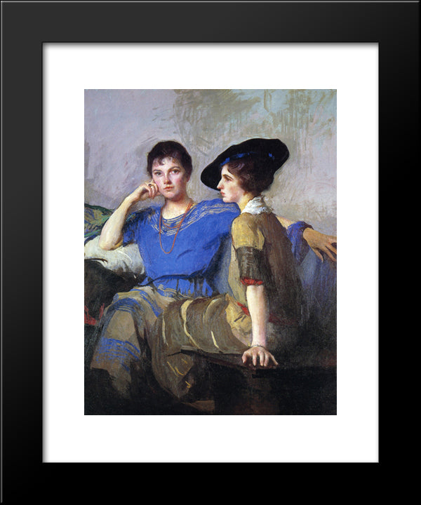 The Sisters 20x24 Black Modern Wood Framed Art Print Poster by Tarbell, Edmund Charles