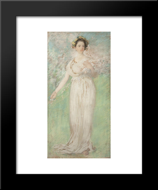 The Symbol Of Spring 20x24 Black Modern Wood Framed Art Print Poster by Tarbell, Edmund Charles