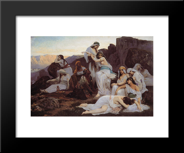 The Daughter Of Jephthah 20x24 Black Modern Wood Framed Art Print Poster by Debat-Ponsan, Jacques