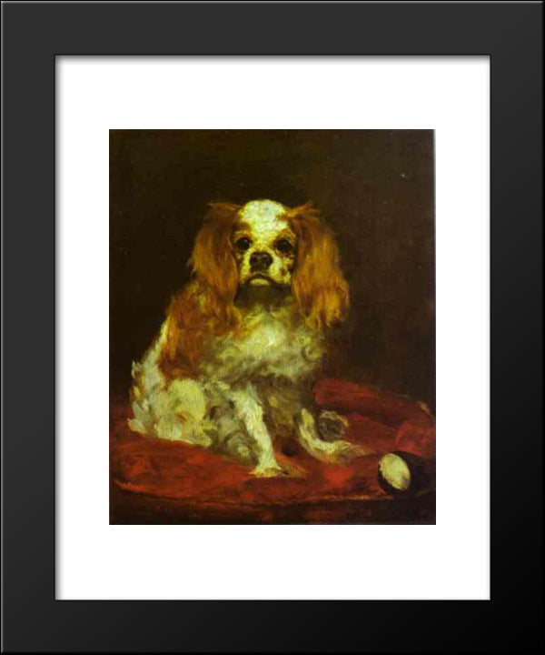 A King Charles Spanie 20x24 Black Modern Wood Framed Art Print Poster by Manet, Edouard