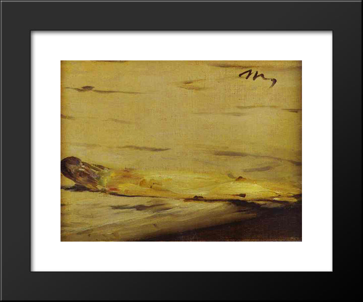 Asparagus 20x24 Black Modern Wood Framed Art Print Poster by Manet, Edouard