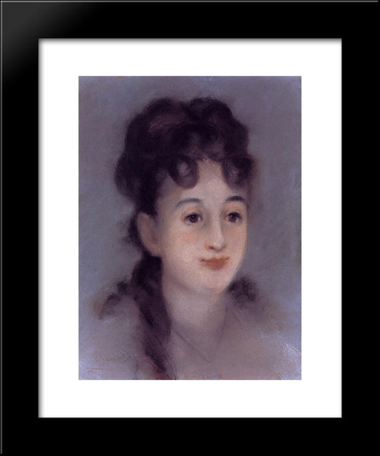 Eva Gonzales 20x24 Black Modern Wood Framed Art Print Poster by Manet, Edouard