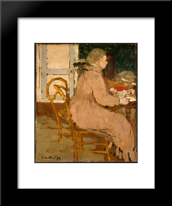 Breakfast 20x24 Black Modern Wood Framed Art Print Poster by Vuillard, Edouard