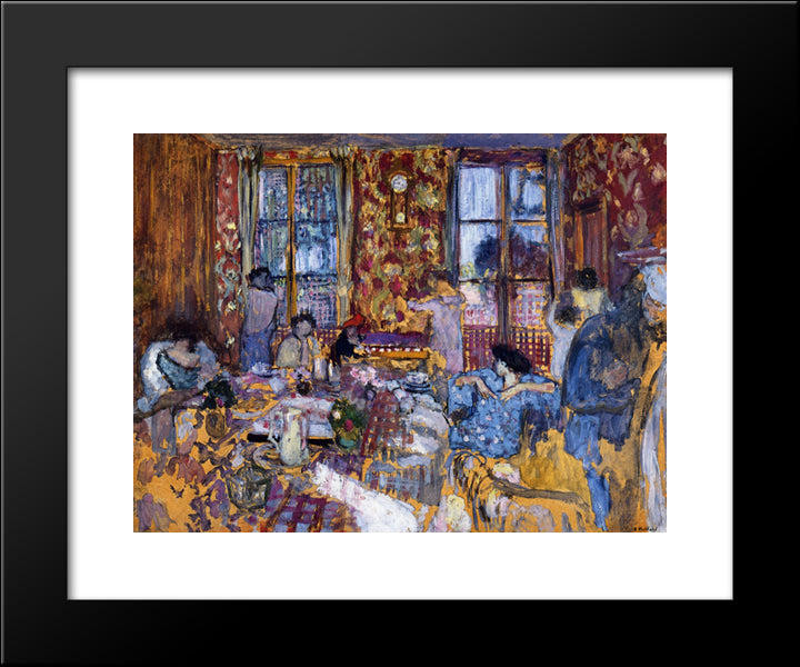 Breakfast At Villerville 20x24 Black Modern Wood Framed Art Print Poster by Vuillard, Edouard