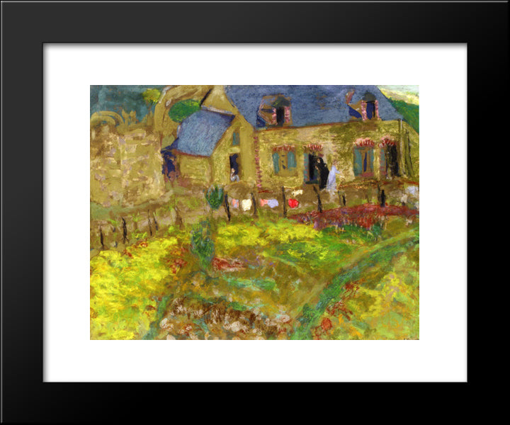 Breton House 20x24 Black Modern Wood Framed Art Print Poster by Vuillard, Edouard