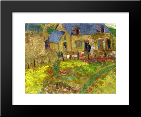 Breton House 20x24 Black Modern Wood Framed Art Print Poster by Vuillard, Edouard