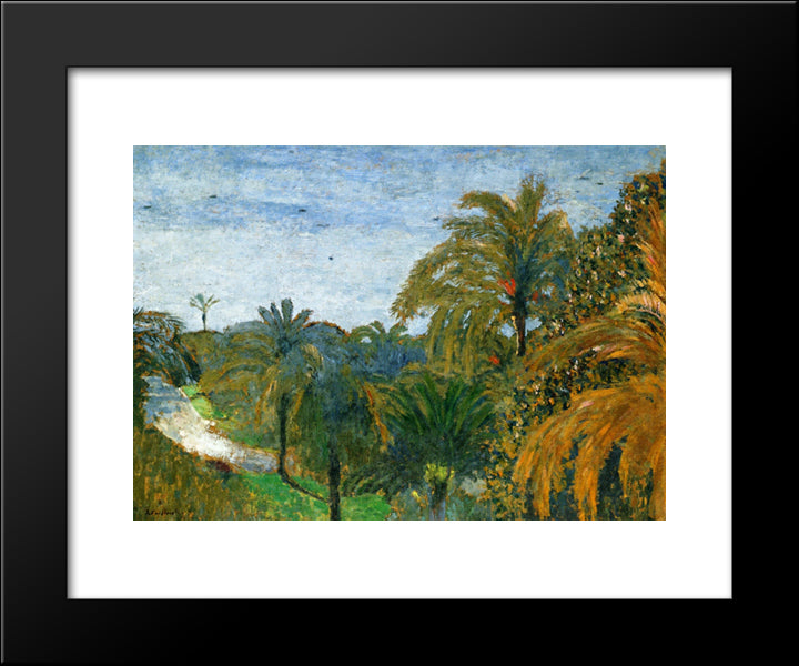 Garden In Cannes 20x24 Black Modern Wood Framed Art Print Poster by Vuillard, Edouard