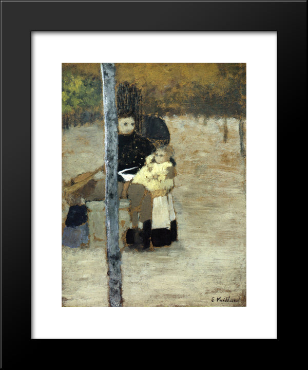 Good Children 20x24 Black Modern Wood Framed Art Print Poster by Vuillard, Edouard