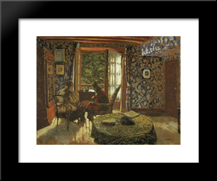 Interior 20x24 Black Modern Wood Framed Art Print Poster by Vuillard, Edouard